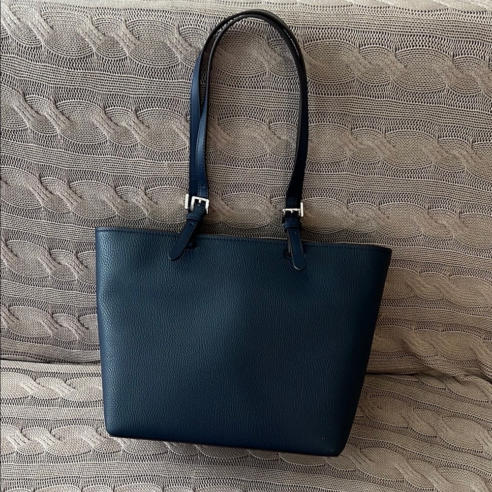 Michael Kors Blue Structured Tote Bag - Picture 3 of 8